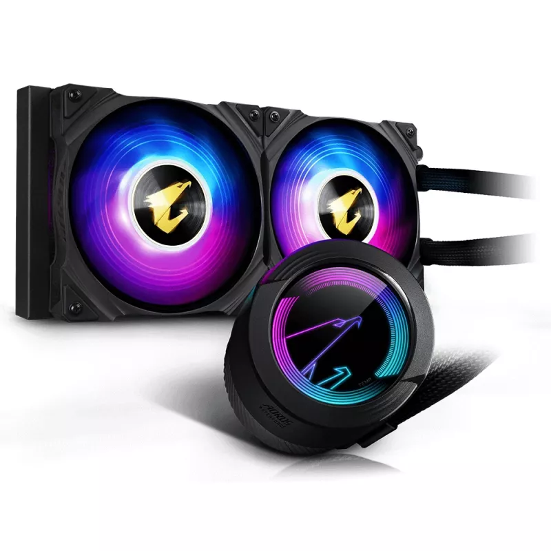 GIGABYTE AORUS WATERFORCE 240 Procesoriaus skysčio aušintuvas “viskas viename” 12 cm Juoda