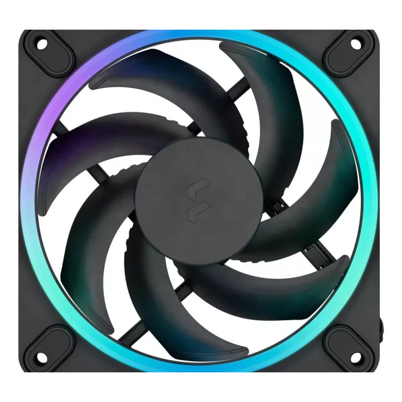 FRACTAL DESIGN Aušinimo ventiliatorius Momentum 12 RGB 3 vnt. pakuotėje Juoda