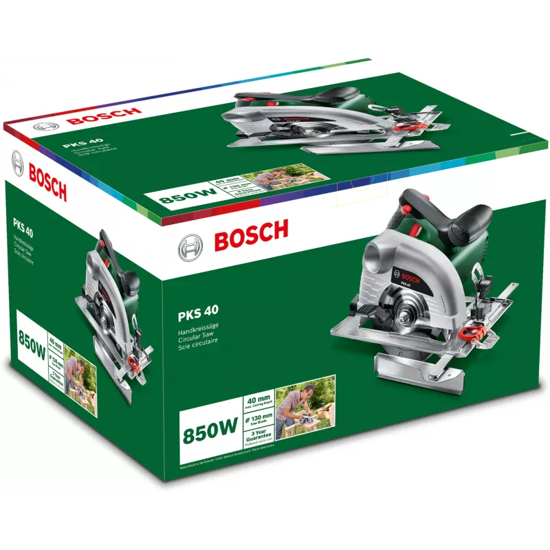 Bosch PKS 40 13 cm Žalias, Sidabrinis 5300 RPM 850 W