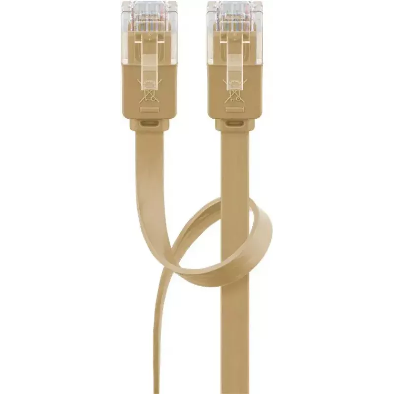 Goobay 95887 tinklo kabelis, šviesiai rudas, 5 m, Cat6, U/UTP, RJ-45, auksiniai