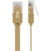 Goobay 95887 tinklo kabelis, šviesiai rudas, 5 m, Cat6, U/UTP, RJ-45, auksiniai