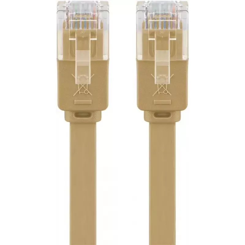 Goobay 95887 tinklo kabelis, šviesiai rudas, 5 m, Cat6, U/UTP, RJ-45, auksiniai