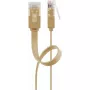 Goobay 95887 tinklo kabelis, šviesiai rudas, 5 m, Cat6, U/UTP, RJ-45, auksiniai