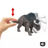 Jurassic World Rebirth Wild Roar Nasutoceratops žaislinis dinozauras, uodega valdoma atakos griebimo funkcija ir garsu