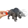 Jurassic World Rebirth Wild Roar Nasutoceratops žaislinis dinozauras, uodega valdoma atakos griebimo funkcija ir garsu