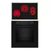 Keraminė kaitlentė ir elektrinė orkaitė NEFF B2CCG6AK3 + T18SDH9L0 — Stiklo keramikos 4 zonų kaitlentė, 71 L elektrinė orkaitė, CircoTherm®