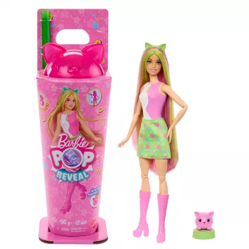 “Barbie Pop Reveal Shakes” serijos lėlė su aksesuarais, kvepianti miela kačiuko mados lėlė