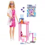 Barbie mokslininkės lėlė ir aksesuarai su blondine mados lėle, laboratorijos stalu ir spalvą keičiančiais aksesuarais