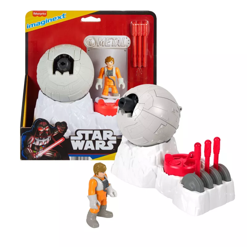 Fisher-Price Imaginext STAR WARS Sukilėlių bazės patranka su Luke Skywalker die-cast veikėjo raktu, 5 dalys