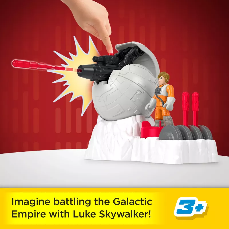 Fisher-Price Imaginext STAR WARS Sukilėlių bazės patranka su Luke Skywalker die-cast veikėjo raktu, 5 dalys