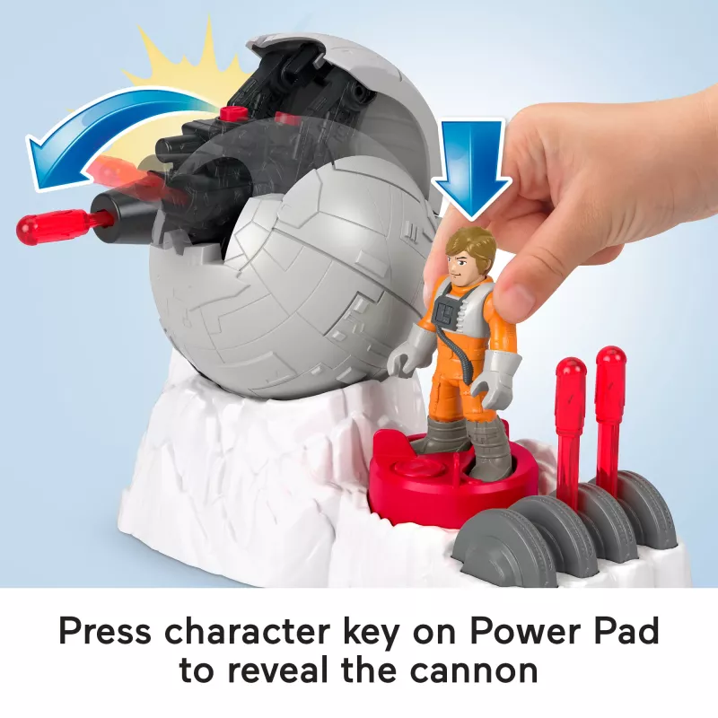 Fisher-Price Imaginext STAR WARS Sukilėlių bazės patranka su Luke Skywalker die-cast veikėjo raktu, 5 dalys