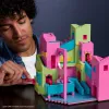 Mattel MEGA Squid Game laiptų statybos žaislų rinkiniai su veiksmo figūrėle (1707 dalys) kolekcionieriams