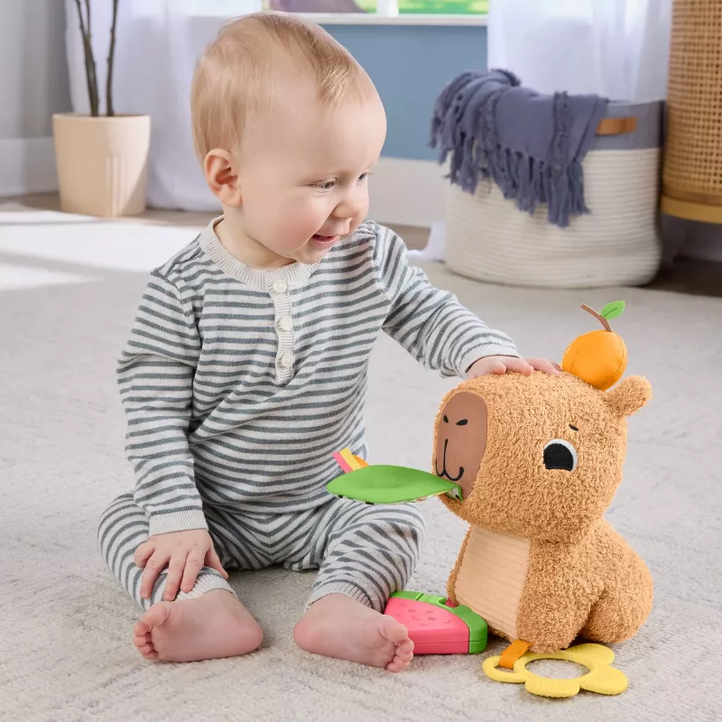 Žaislinė kapibara Fisher-Price Snuggly Snacky Capy nuo 0,5 metų