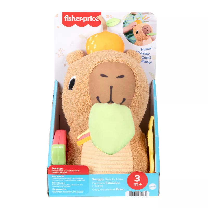 Žaislinė kapibara Fisher-Price Snuggly Snacky Capy nuo 0,5 metų