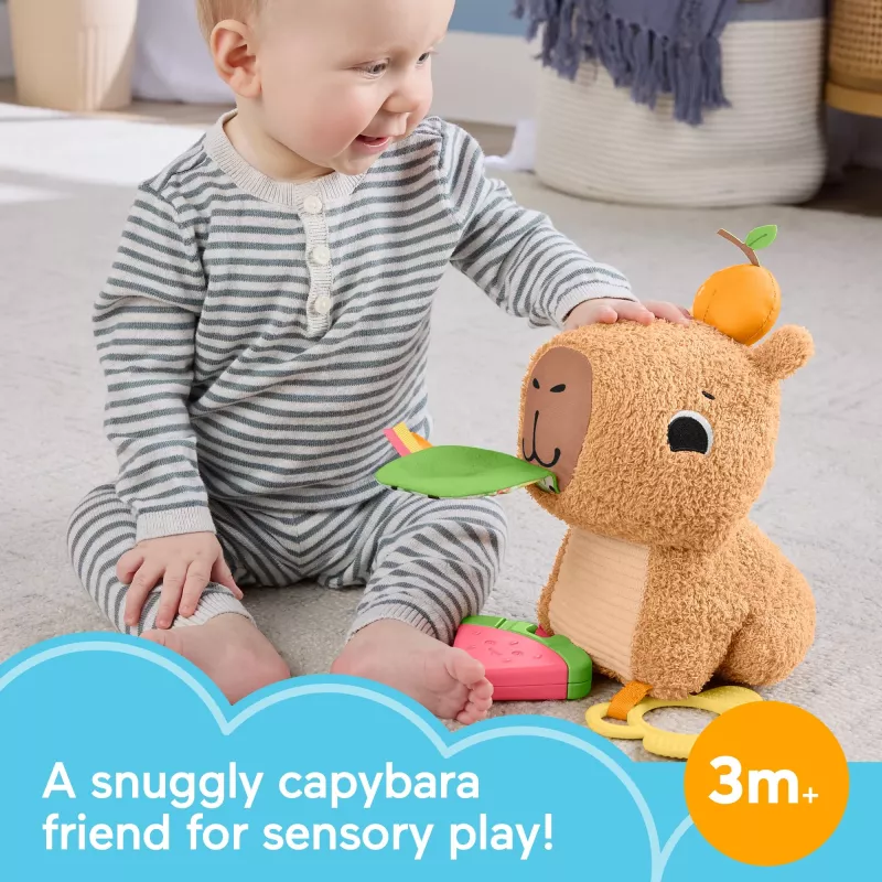 Žaislinė kapibara Fisher-Price Snuggly Snacky Capy nuo 0,5 metų