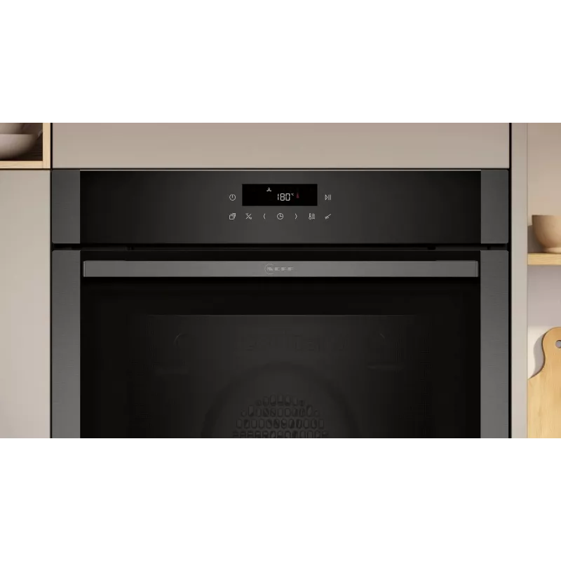 Įmontuojama elektrinė orkaitė NEFF N 50 B6ACJ7AG3 — 71 l, 3600 W, lietiminis valdymas, grafito/juoda