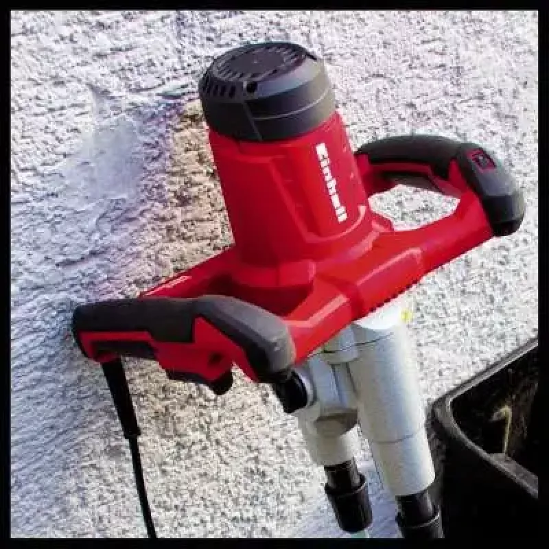 Dažų ir skiedinio maišyklė EINHELL TE-MX 1600-2 CE Twin, 1 600 W, raudona/juoda