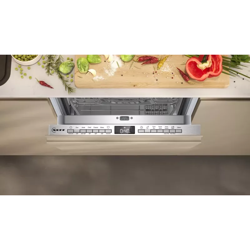 Indaplovė NEFF S853HKX20E visiškai integruota slimline 10 komplektų, Home Connect, 46 dB