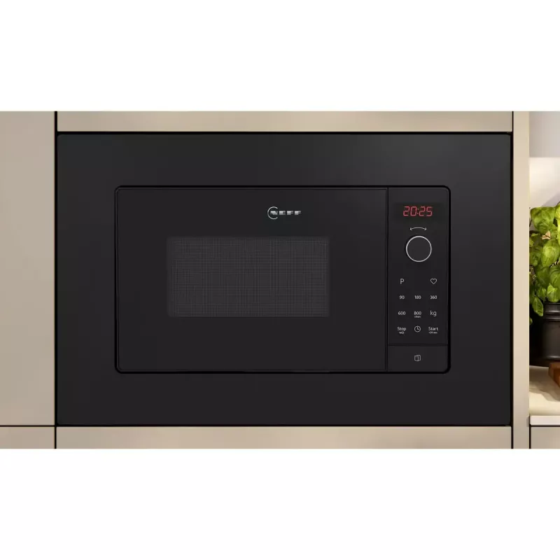 Neff HLAWG26S3 mikrobangų krosnelė Juoda Solo mikrobangų krosnelė Įmontuojama 20 L 800 W