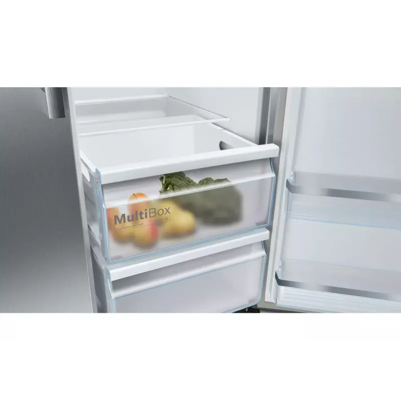 Bosch Serie 6 KAG93AIEP šaldytuvas „side-by-side“ Laisvai pastatomas 560 l Nerūdijantis plienas