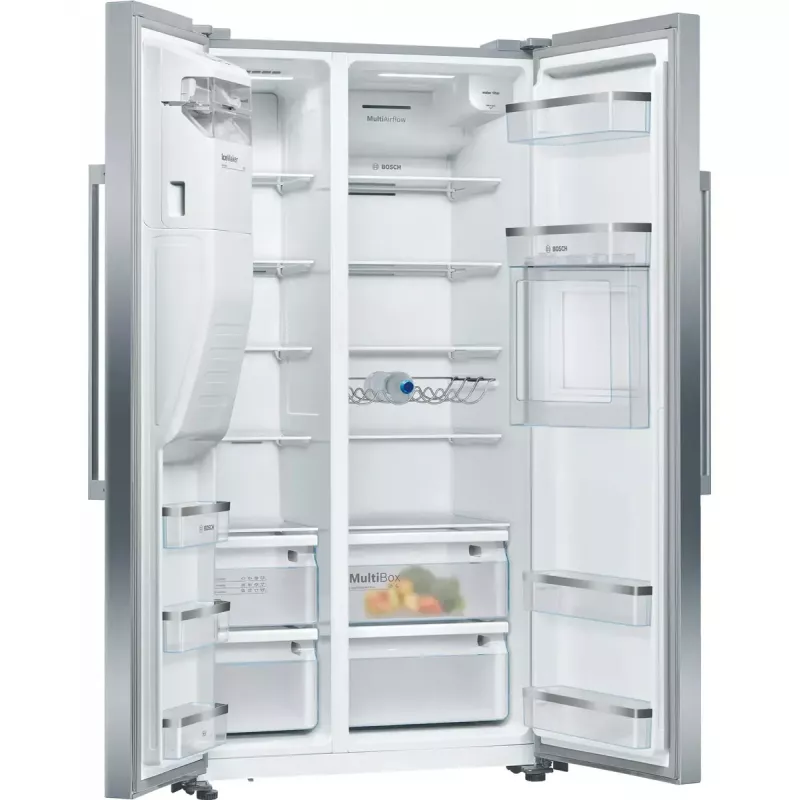 Bosch Serie 6 KAG93AIEP šaldytuvas „side-by-side“ Laisvai pastatomas 560 l Nerūdijantis plienas