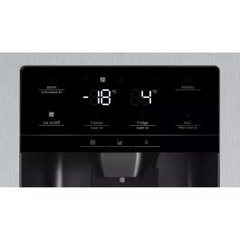 Bosch Serie 6 KAG93AIEP šaldytuvas „side-by-side“ Laisvai pastatomas 560 l Nerūdijantis plienas