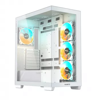 GIGABYTE C500 PANORAMIC STEALTH Midi Tower baltos spalvos korpusas