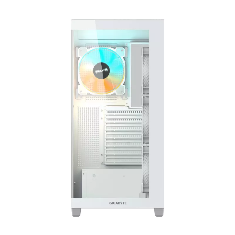 GIGABYTE C500 PANORAMIC STEALTH Midi Tower baltos spalvos korpusas