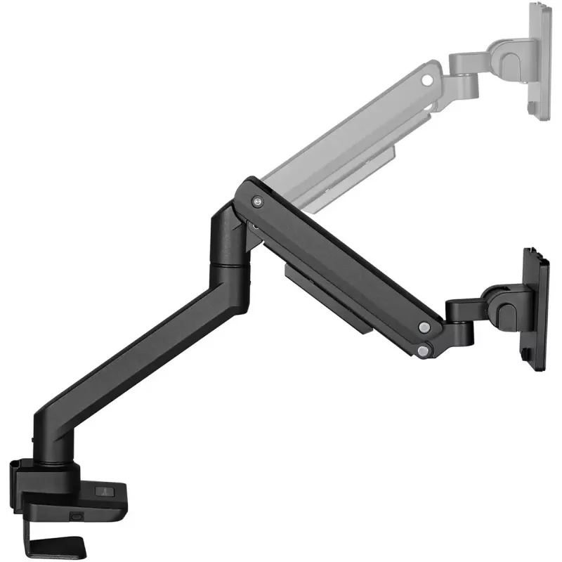 Monitoriaus laikiklis SILVERSTONE SST-ARM14B 17–49 colių monitoriams, juodas, vieno ekrano reguliuojamas stovas