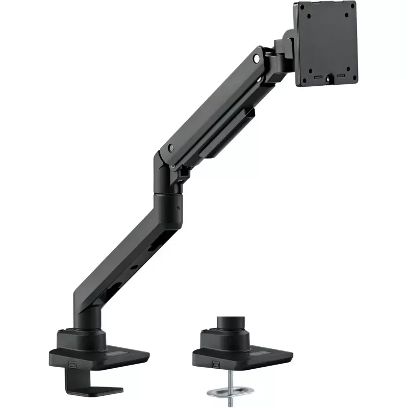 Monitoriaus laikiklis SILVERSTONE SST-ARM14B 17–49 colių monitoriams, juodas, vieno ekrano reguliuojamas stovas
