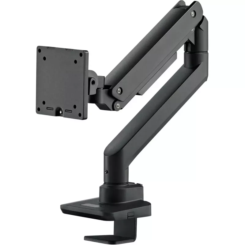 Monitoriaus laikiklis SILVERSTONE SST-ARM14B 17–49 colių monitoriams, juodas, vieno ekrano reguliuojamas stovas