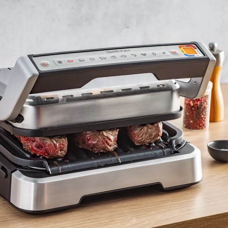 Kontaktinis grilis Tefal OptiGrill 2in1 GC773D Nerūdijantis plienas 2100 W