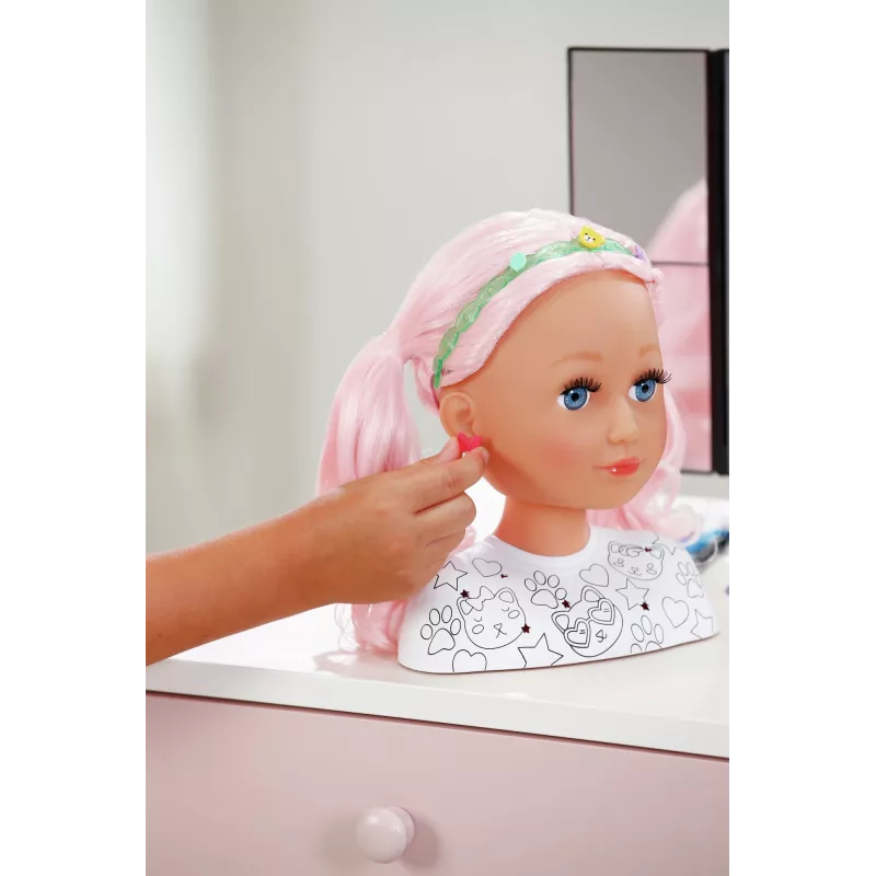 BABY born Stilizavimo žymeklis ir priedai, Makiažo/stilizavimo lėlės galva, Moteriška, 3 m., Berniukas/Mergaitė, Įvairiaspalvė