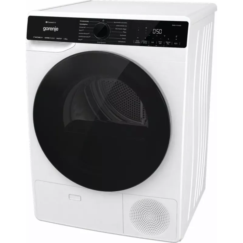 Džiovintuvas Gorenje DPNA93W su šilumos siurbliu, laisvai pastatomas, pakraunamas iš priekio, 9 kg, baltas, energijos klasė C
