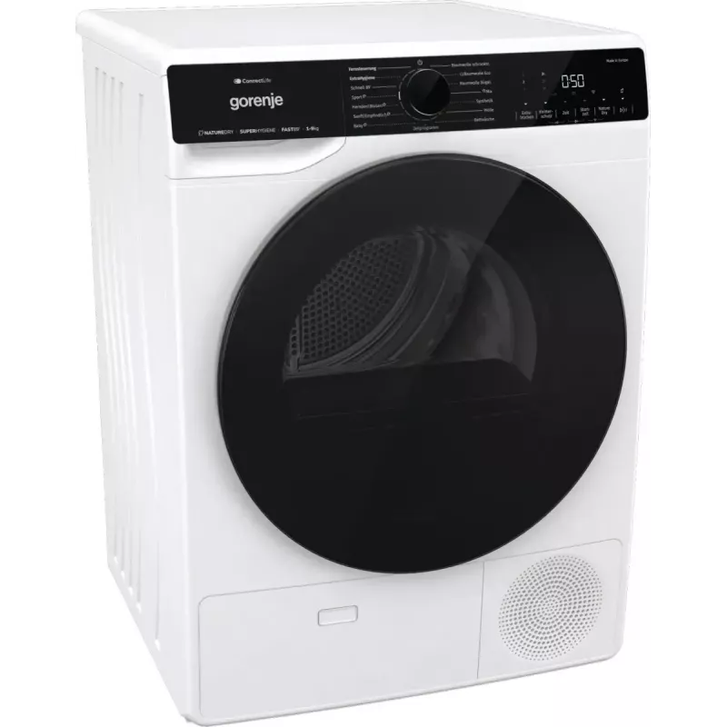 Džiovintuvas Gorenje DPNA93W su šilumos siurbliu, laisvai pastatomas, pakraunamas iš priekio, 9 kg, baltas, energijos klasė C