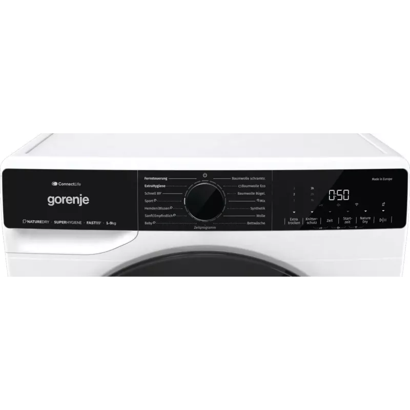 Džiovintuvas Gorenje DPNA93W su šilumos siurbliu, laisvai pastatomas, pakraunamas iš priekio, 9 kg, baltas, energijos klasė C