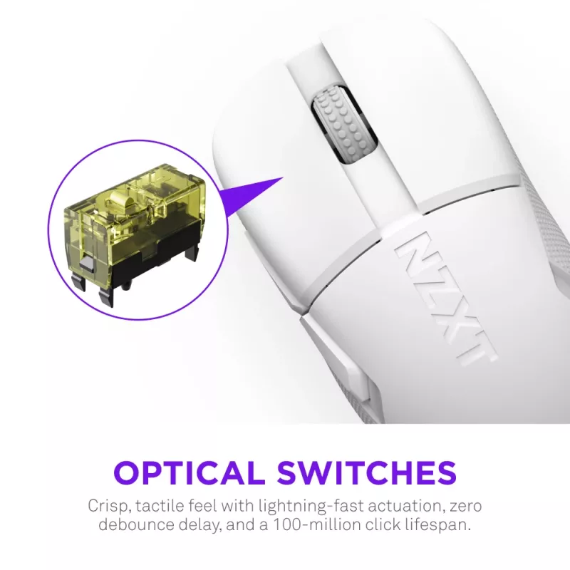 NZXT Lift Elite Wireless belaidis žaidimų pelė balta