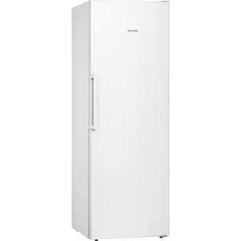 Vertikalus šaldiklis Siemens iQ300 GS33NVWEP — 225 l, NoFrost, 20 kg/24 h, E klasė, balta