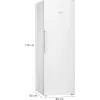 Vertikalus šaldiklis Siemens iQ300 GS33NVWEP — 225 l, NoFrost, 20 kg/24 h, E klasė, balta