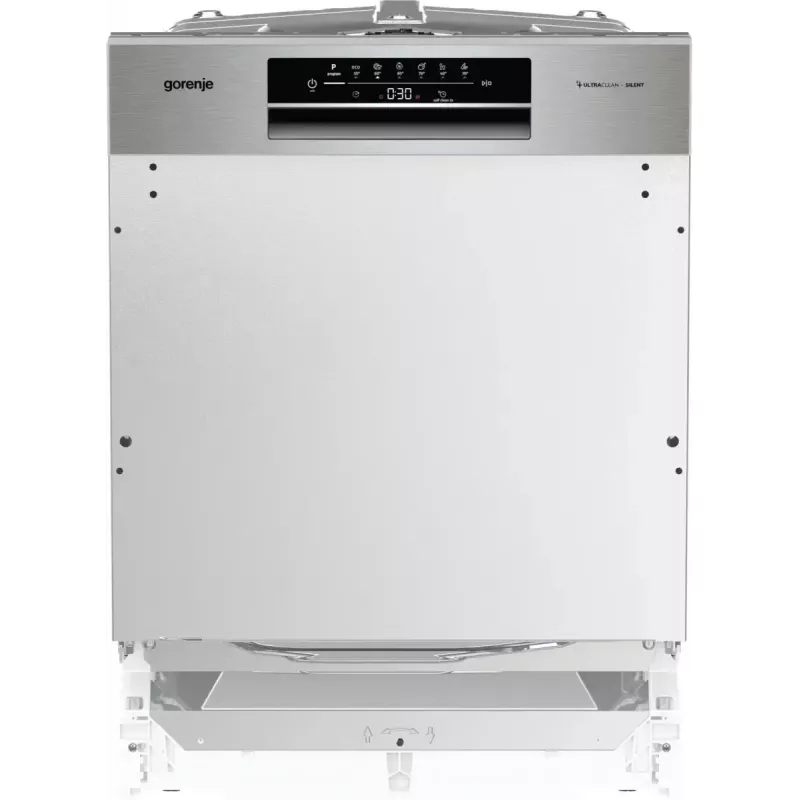Indaplovė Gorenje GI642E90X pusiau įmontuojama, 13 vietų, 60 cm, 47 dB, 11 L/ciklas, energijos klasė E