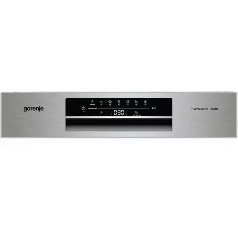 Indaplovė Gorenje GI642E90X pusiau įmontuojama, 13 vietų, 60 cm, 47 dB, 11 L/ciklas, energijos klasė E