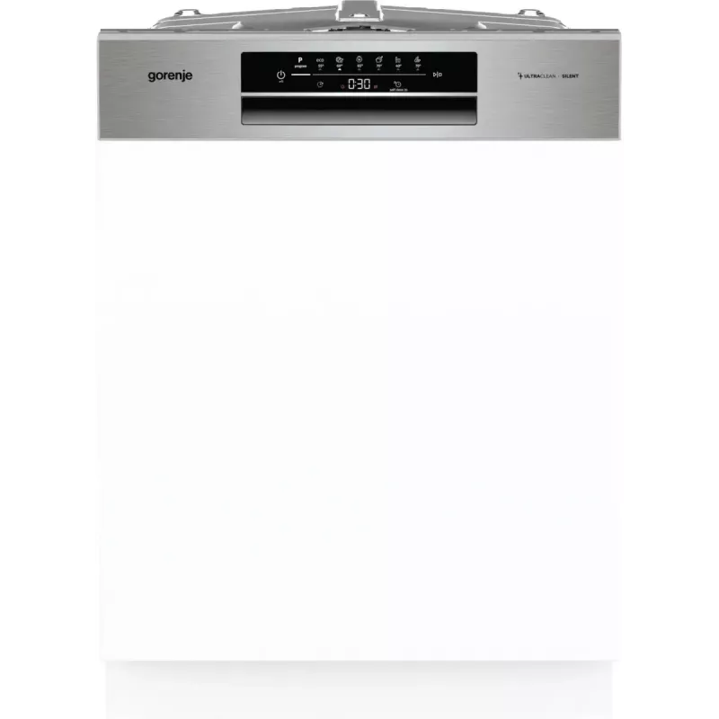 Indaplovė Gorenje GI642E90X pusiau įmontuojama, 13 vietų, 60 cm, 47 dB, 11 L/ciklas, energijos klasė E