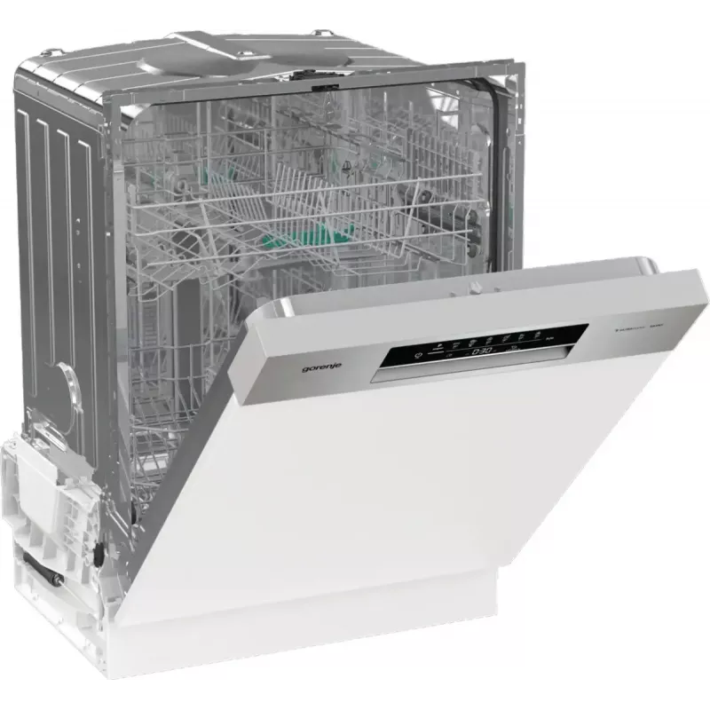 Indaplovė Gorenje GI642E90X pusiau įmontuojama, 13 vietų, 60 cm, 47 dB, 11 L/ciklas, energijos klasė E