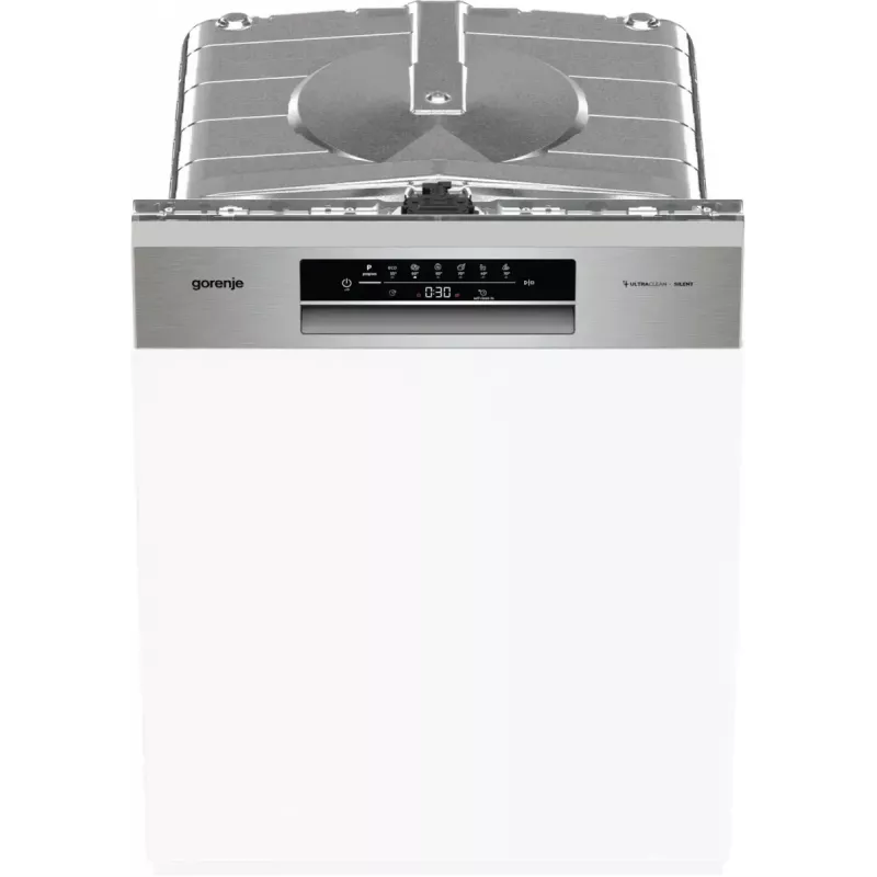 Indaplovė Gorenje GI642E90X pusiau įmontuojama, 13 vietų, 60 cm, 47 dB, 11 L/ciklas, energijos klasė E