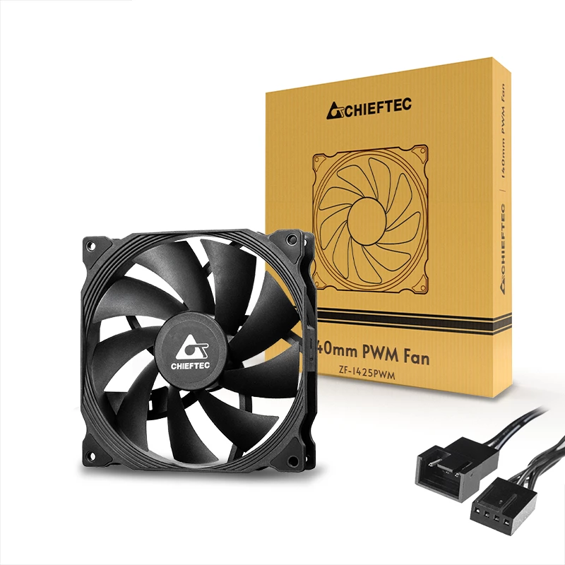 Aušinimo ventiliatorius CHIEFTEC ZF-1425PWM 140 mm PWM tylus darbas