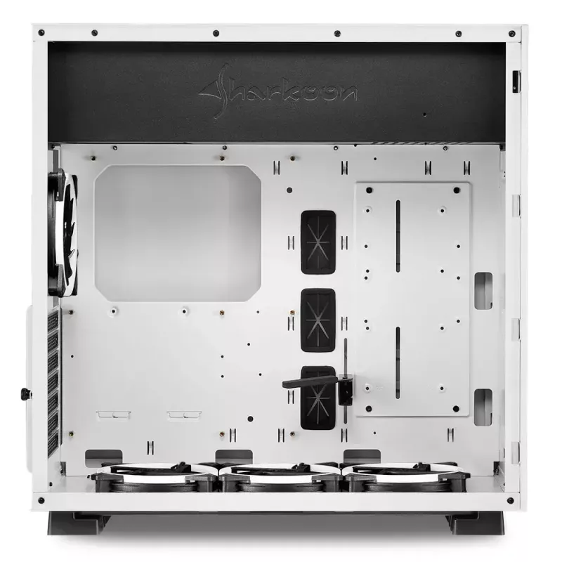 PC korpusas Sharkoon Pure Steel RGB Midi Tower Baltas
