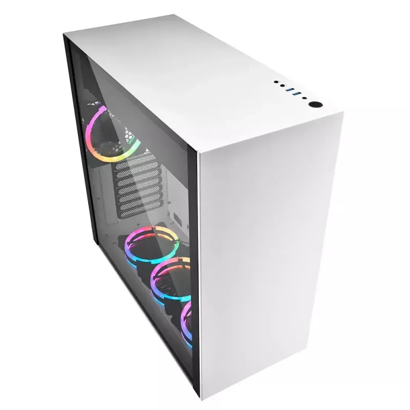 PC korpusas Sharkoon Pure Steel RGB Midi Tower Baltas