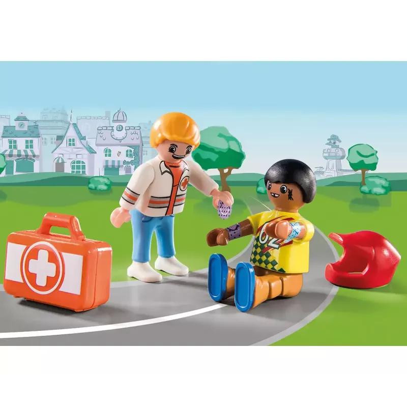 Žaislinis rinkinys Playmobil Duck On Call 70919 įvairių spalvų plastikinis automobilis ir lenktynės