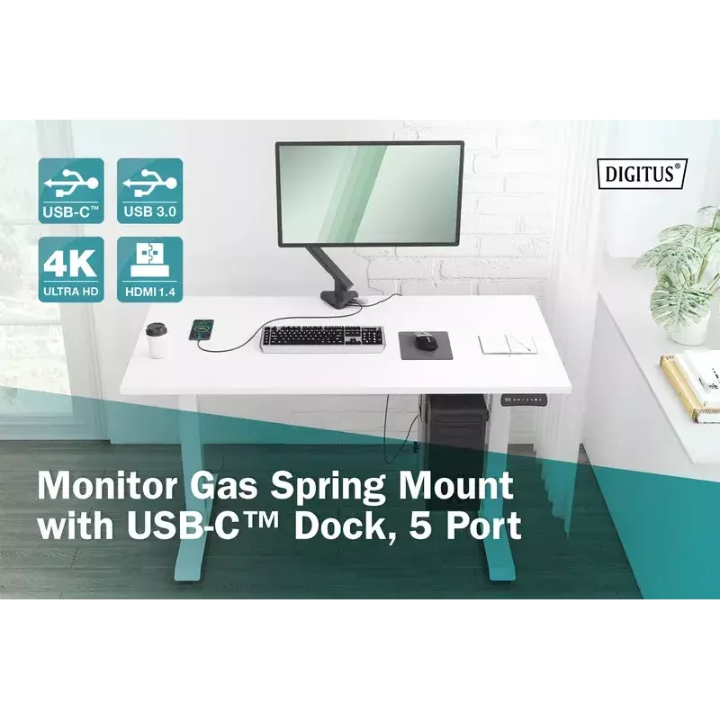 Monitoriaus laikiklis Digitus DA-90405 su prijungimo stotele