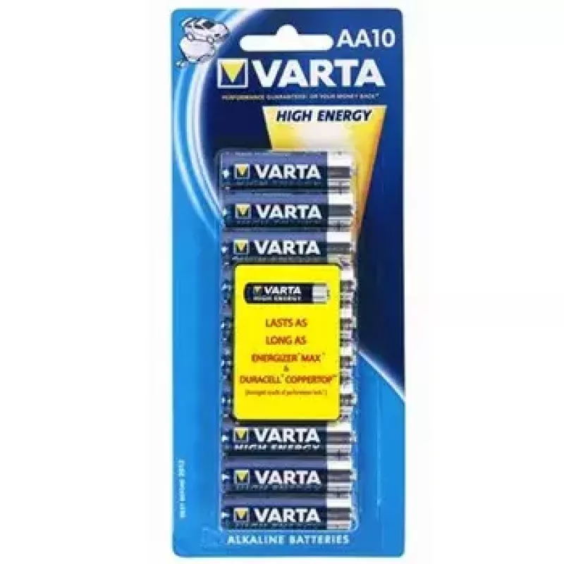 Vienkartinė baterija Varta High Energy AA 10 vnt.